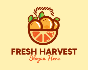 Orange Fruit Basket  logo design