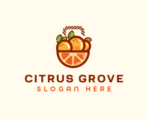 Orange Fruit Basket  logo design