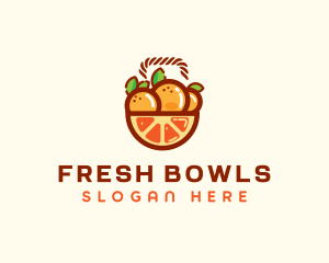 Orange Fruit Basket  logo design