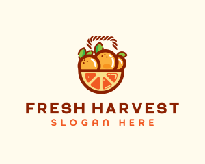 Orange Fruit Basket  logo design