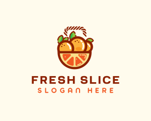 Orange Fruit Basket  logo design