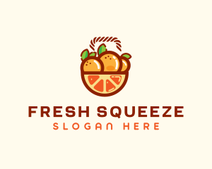 Orange Fruit Basket  logo design