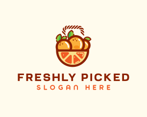 Orange Fruit Basket  logo design