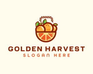 Orange Fruit Basket  logo design