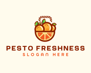 Orange Fruit Basket  logo design