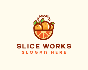 Orange Fruit Basket  logo design