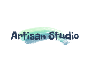 Brush Stroke Artist Painter logo design