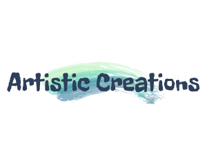 Brush Stroke Artist Painter logo design