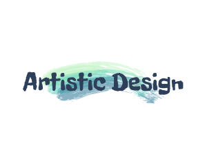 Brush Stroke Artist Painter logo design