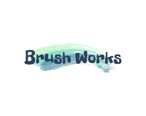 Brush Stroke Artist Painter logo design