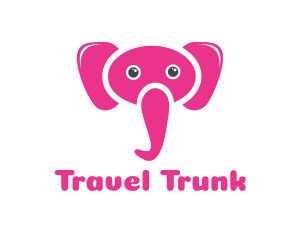 Pink Elephant Trunk logo design