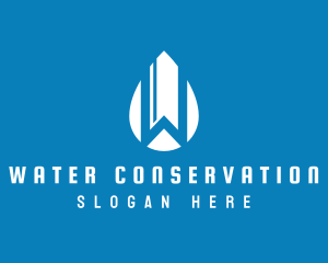 Water Drop Letter W  logo