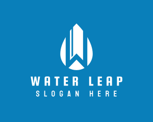 Water Drop Letter W  logo design