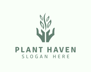 Plant Hands Massage logo design