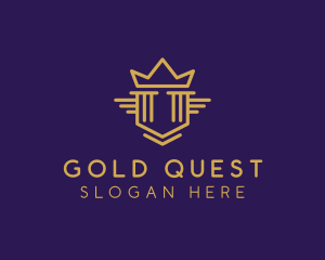 Gold Regal Crown logo design