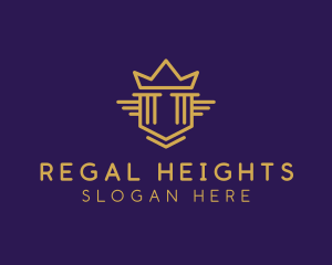 Gold Regal Crown logo design