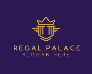 Gold Regal Crown logo design