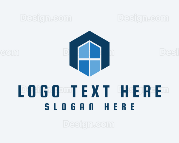 Hexagon Window Letter A Logo