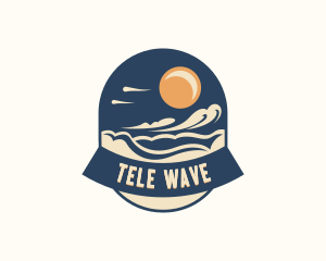 Beach Ocean Wave logo design