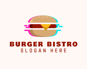 Hamburger Cyber Glitch logo