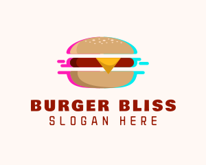 Hamburger Cyber Glitch logo