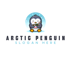 Penguin Ramen Noodles logo design