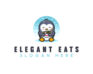 Penguin Ramen Noodles logo design