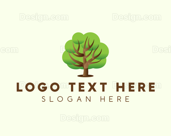 Eco Oak Tree Environmental Logo