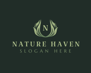 Natural Herbal Leaves logo design