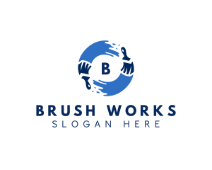 Paint Brush Renovation logo design