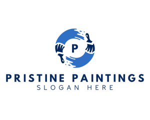 Paint Brush Renovation logo design