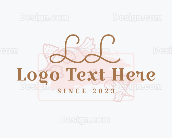 Floral Brush Fashion Logo