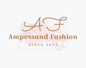 Floral Brush Fashion logo design