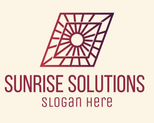 Sunrise Polygon Company  logo design