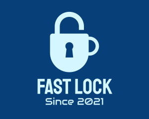 Keyhole Padlock Cup logo design