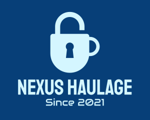 Keyhole Padlock Cup logo design