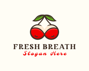 Fruit Cherry Breasts logo design