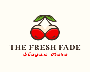 Fruit Cherry Breasts logo design