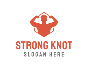 Strong Muscle Man logo design