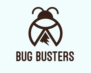 Mountain Peak Bug Beetle logo design