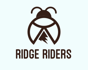 Mountain Peak Bug Beetle logo design