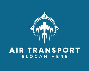 Airplane Trip Navigation logo design