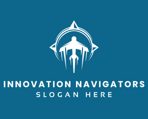 Airplane Trip Navigation logo design