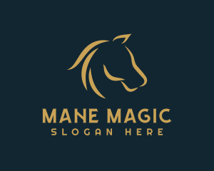 Horse Mane Equine logo design