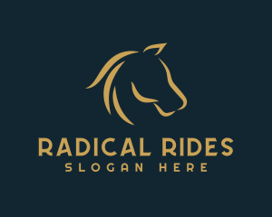 Horse Mane Equine logo design