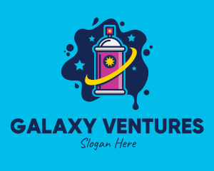 Galaxy Spray Can logo design