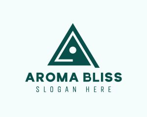 Green Home Letter A logo design