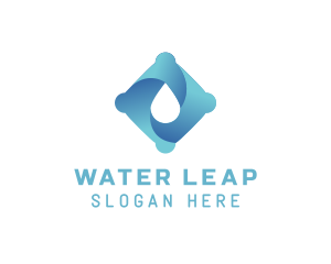 Spiral Water Droplet logo design