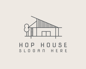 Minimalist House Architecture logo design