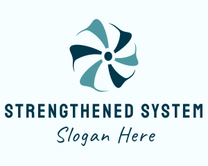 Electric Fan Cooling Ventilation  logo design